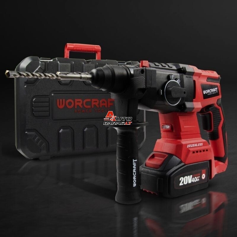 WORCRAFT Akumuliatorinis perforatorius 20V LI-ION, 4.0Ah (plastikinė dėžė) 7