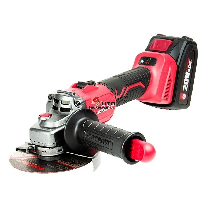 WORCRAFT Akumuliatorinis šlifuoklis kampinis 125mm 20V LI-ION (XCUBE dėžė) 4
