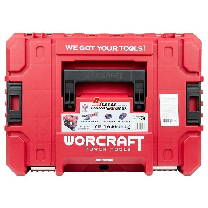 WORCRAFT Akumuliatorinis šlifuoklis kampinis 125mm 20V LI-ION (XCUBE dėžė) 6