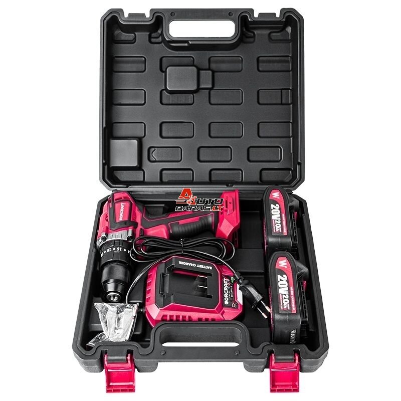 WORCRAFT Akumuliatorinis suktuvas-gręžtuvas 20V LI-ION, 2x2.0Ah (pl.dėž) CHD-S20LiB 15
