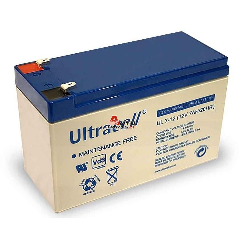 Akumuliatorius Ultracell UL7-12 7ah 12v