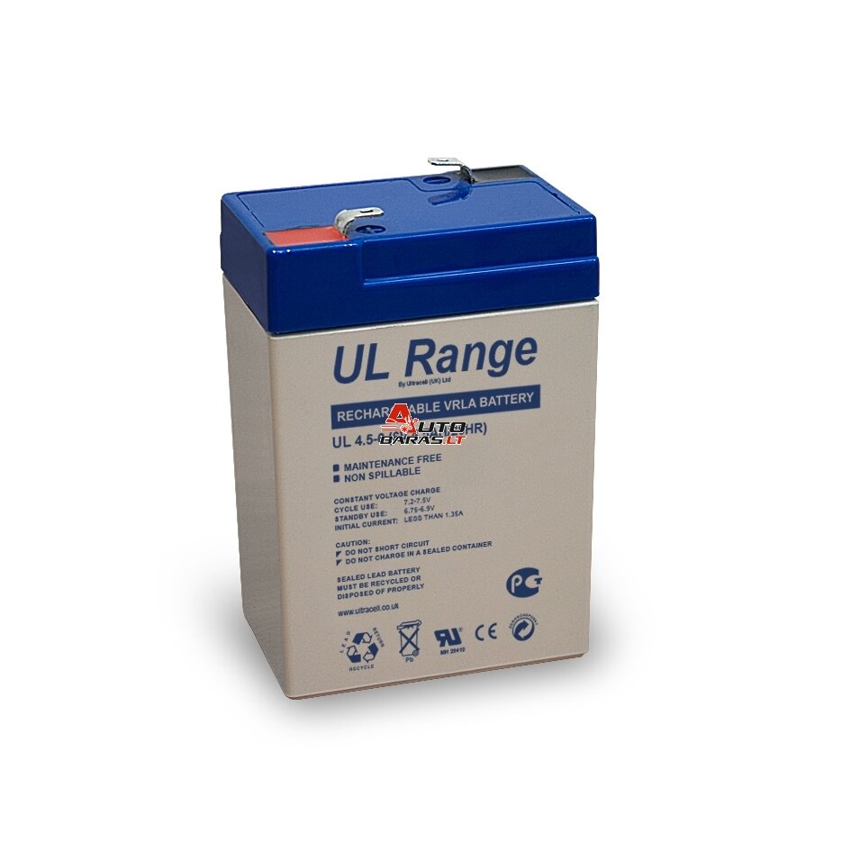 Akumuliatorius Ultracel UL4.5-6 F1