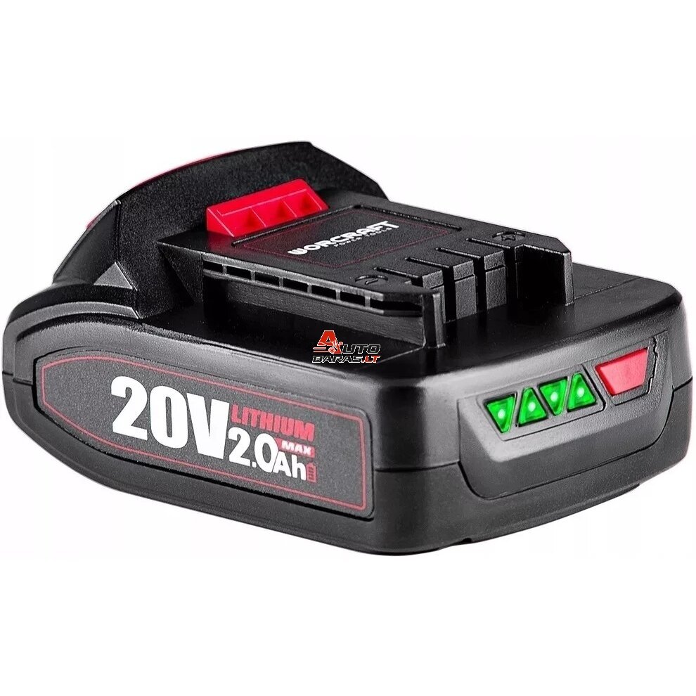 Akumuliatorius akum.įrankiams WORCRAFT 20V 2.0Ah LI-ION 1