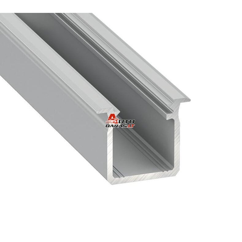 Aluminum recessed profile for Lumines LED strips (gray, recessed, 2m)