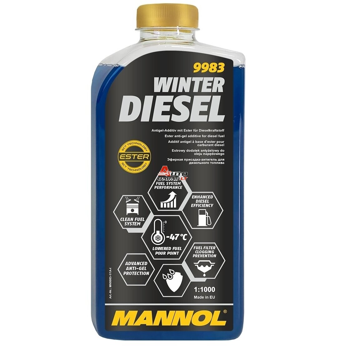 Antigelis dyzelinui -47°C MANNOL 1000ml 1:2000