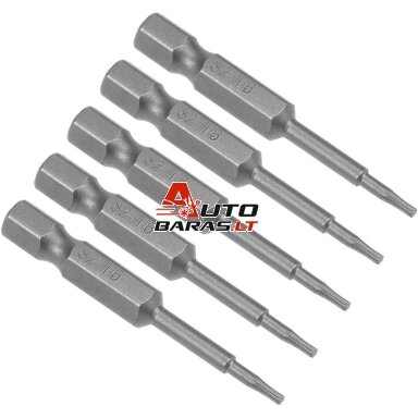 Antgalis smūginis TORX 1/4" (6.3mm), 5vnt. Antgalis smūginis TORX 1/4" (6.3mm), 5vnt.