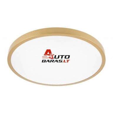 ATOL LED lubinis šviestuvas (32W, 2560lm, 3000K, auksinis, apvalus) GTV LD-ATOL32W-WW-02