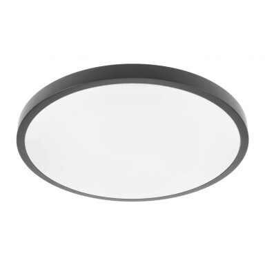 ATOL LED lubinis šviestuvas (32W, 2560lm, 4000K, juodas, apvalus) GTV LD-ATOL32W-NW-10