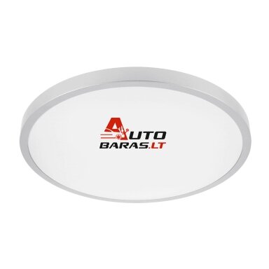 ATOL LED lubinis šviestuvas (32W, 2560lm, 4000K, sidabrinis, apvalus) GTV LD-ATOL32W-NW-02