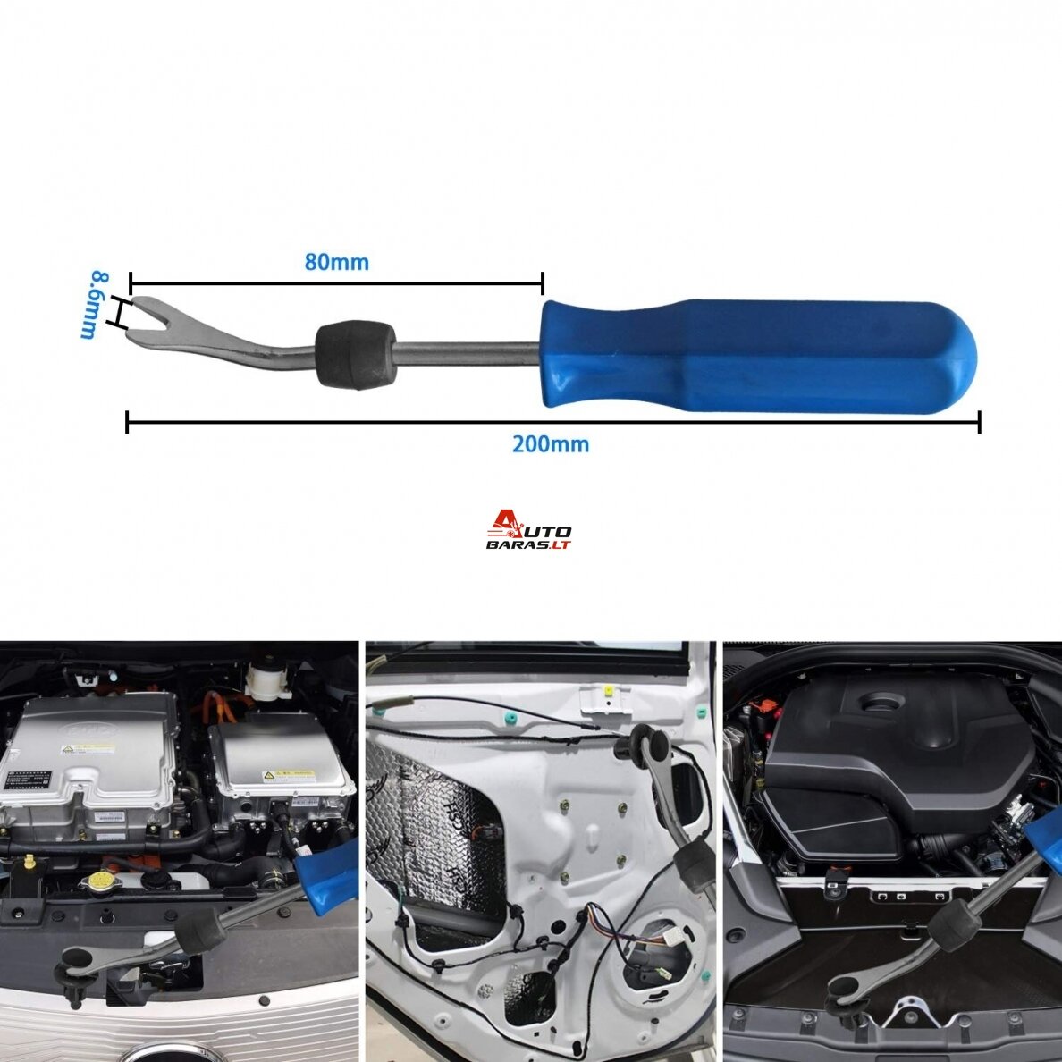 Automobilio apdailos plastikinių laikiklių rinkinys 620vnt. 5