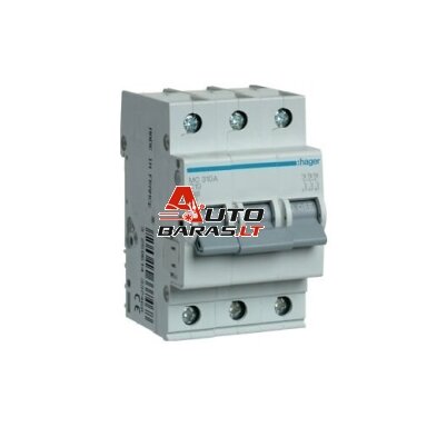 Automatinis jungiklis Hager MC332 (32A, 3P, 400V, 6kA) Automatinis jungiklis Hager MC332 (32A, 3P, 400V, 6kA)