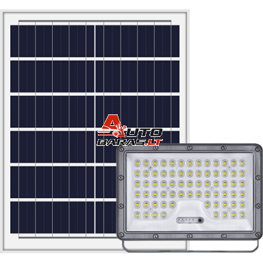 Autonominis šviestuvas su saulės baterija ir šviesos / judesio jutikliu 200W 6500K