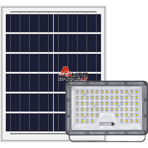 Autonominis šviestuvas su saulės baterija ir šviesos / judesio jutikliu 200W 6500K