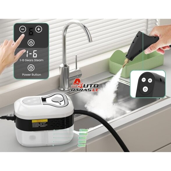 Aukšto slėgio garų valytuvas 1500W 1.2L 2