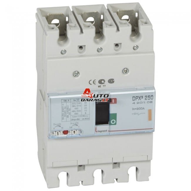 Automatinis jungiklis DPX3 250TM Legrand 420208 (200A, 3P, 25kA)