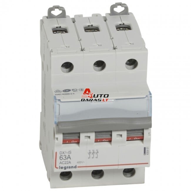 Automatinis jungiklis MCB RX3 Legrand 419241 (63A, 3P, 230V, 6kA)