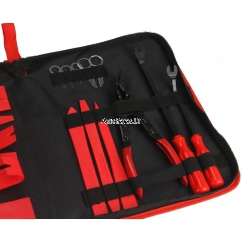 Automobilio apdailos ir magnetolos išėmimo įrankių rinkinys (19vnt) 2