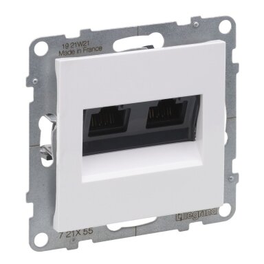 Baltas 2x RJ45 UTP 6A lizdas SUNO Legrand 721155 Baltas 2x RJ45 UTP 6A lizdas SUNO Legrand 721155