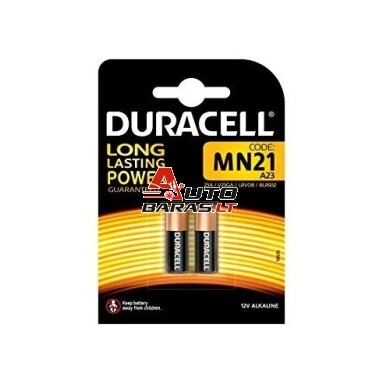 Baterija Duracell Alkaline 23A MN21 (2 vnt.) Baterija Duracell Alkaline 23A MN21 (2 vnt.)