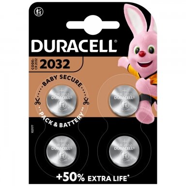 Baterija Duracell Lithium CR2032 (4 vnt.) Baterija Duracell Lithium CR2032 (4 vnt.)