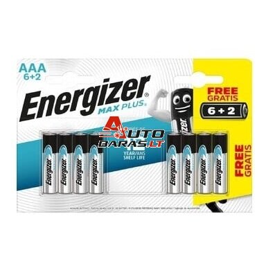 Baterija Energizer Max Plus LR03 AAA 6+2 (8 vnt.)