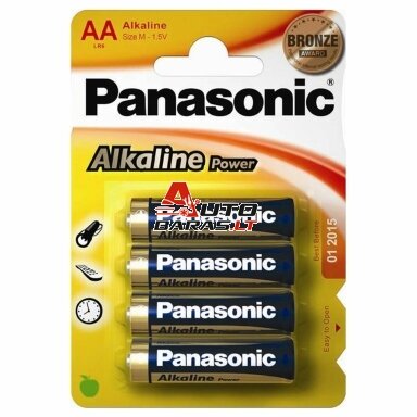 Baterija Panasonic Alkaline LR6 AA (4 vnt.) Baterija Panasonic Alkaline LR6 AA (4 vnt.)