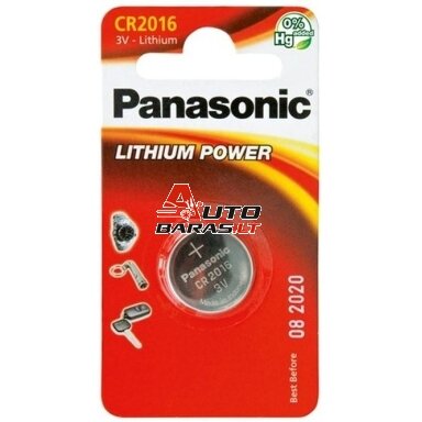 Baterija Panasonic Lithium CR2016 (2 vnt.) Baterija Panasonic Lithium CR2016 (2 vnt.)