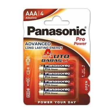 Baterija Panasonic ProPower LR03 AAA (4 vnt.) Baterija Panasonic ProPower LR03 AAA (4 vnt.)