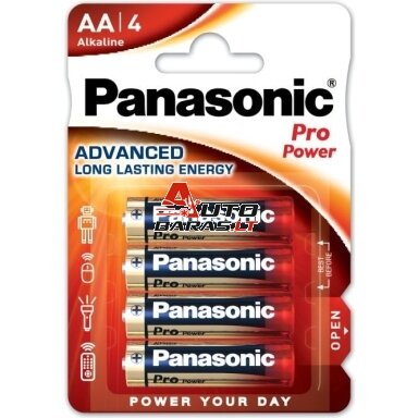 Baterija ProPower Panasonic LR6 AA (4 vnt.) Baterija ProPower Panasonic LR6 AA (4 vnt.)