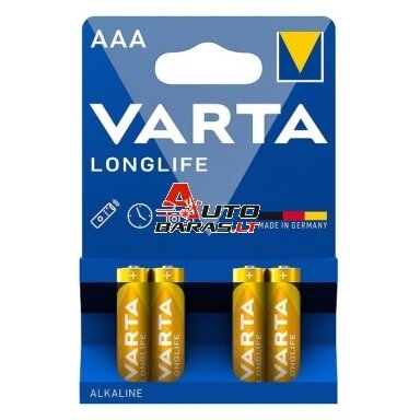 Baterija VARTA Alkaline Longlife LR03/AAA (4 vnt.)