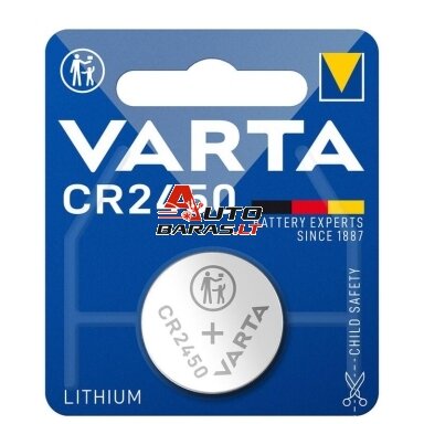 Baterija VARTA Lithium CR2450 (1 vnt.) Baterija VARTA Lithium CR2450 (1 vnt.)