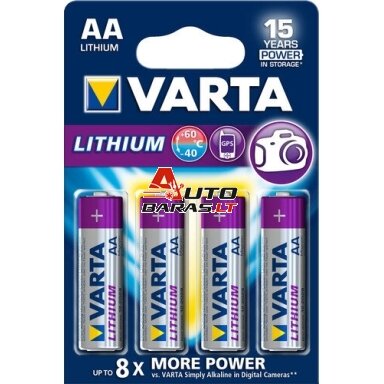 Baterija Varta Ultra Lithium L91 R6/AA (4 vnt.)