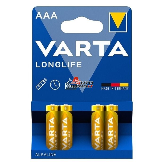Baterija VARTA Alkaline Longlife LR03/AAA (4 vnt.)