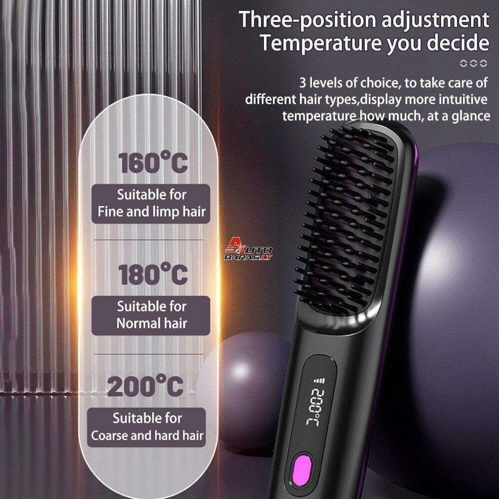 Belaidės plaukų tiesinimo šukos Reach HairMini 1