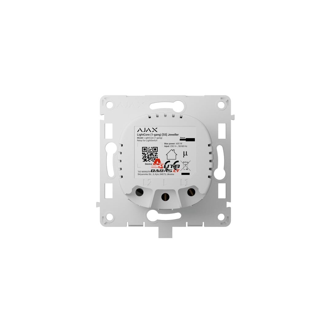 Bevielis išmanus jungiklio mechanizmas Ajax LIGHTCORE 1-GANG 45110.142.NC (1 klavišo)