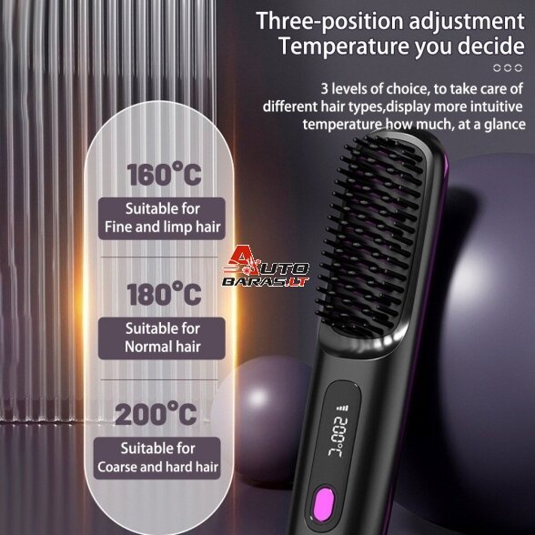 Belaidės plaukų tiesinimo šukos Reach HairMini 1