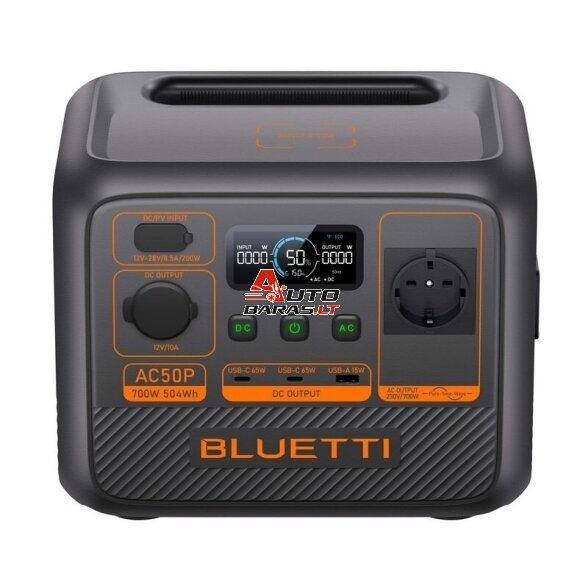 BLUETTI Kilnojama energijos stotelė 700W 504Wh LiFePO4  gryno sinuso elektros generatorius vienfazis