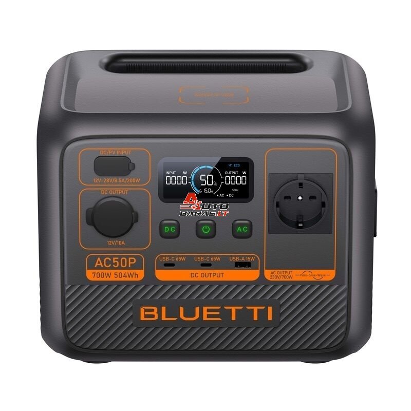 BLUETTI Kilnojama energijos stotelė 700W 504Wh LiFePO4  gryno sinuso elektros generatorius vienfazis