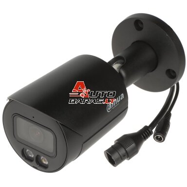 Dahua Bullet IPC-HFW2849S-S-IL-0280B-BLACK F2.8 (Juoda, 8MP 4K UHD, ~104°, IR+balta šviesa 30m, IP67)