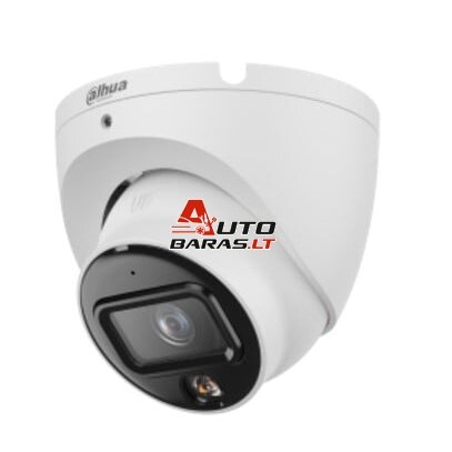 Dahua Dome IPC-HDW1639T-A-IL-0280B-S6 F2.8 (Balta, 6MP, ~110°, IR+balta šviesa 30m, IP67)
