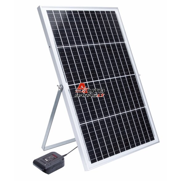 Daugiafunkcinis saulės panelės įkroviklis WORCRAFT akumuliatoriams 50W 1