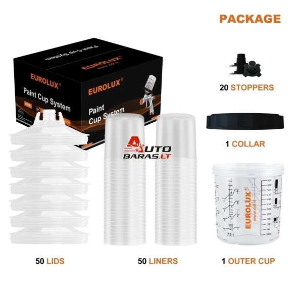 Dažų Paruošimo Sistema - Paint Cup System