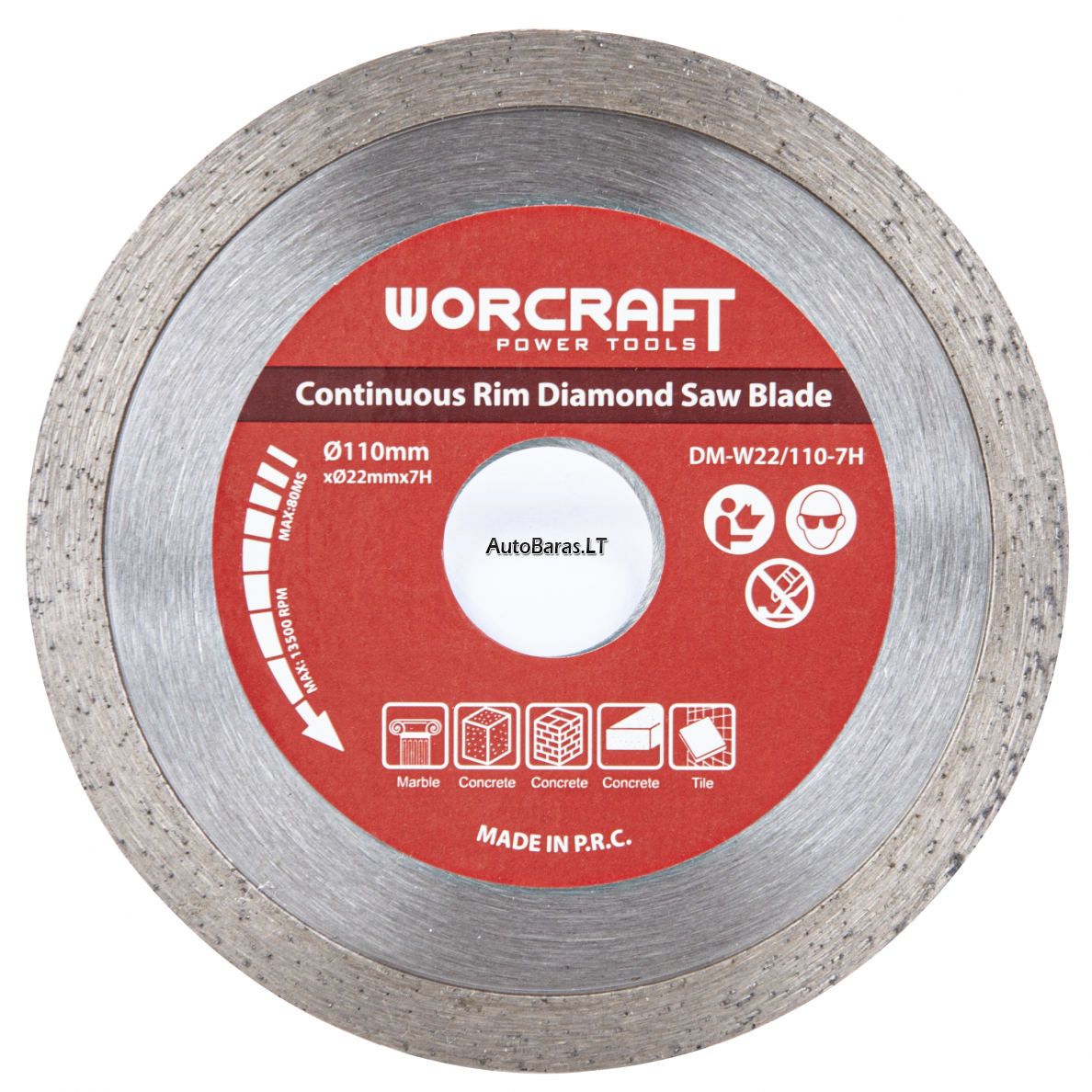 WORCRAFT Diskino pjūklo MC14-110A deimantinis diskelis 22.23x110mm