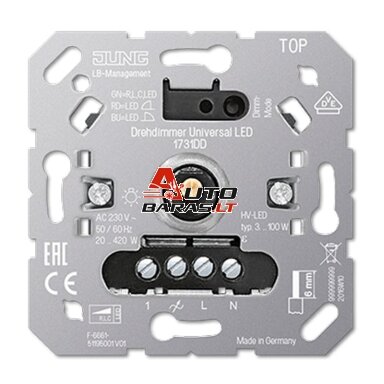 Dimerio mechanizmas kaitrinei lemputei JUNG 1731DD (420W) Dimerio mechanizmas kaitrinei lemputei JUNG 1731DD (420W)