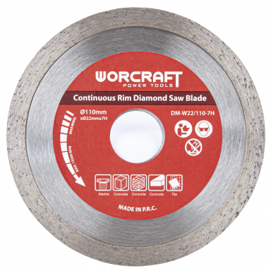 WORCRAFT Diskino pjūklo MC14-110A deimantinis diskelis 22.23x110mm