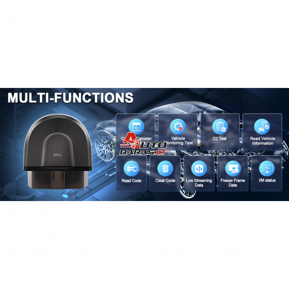 Diagnostikos įranga automobiliui OBD2 Bluetooth B25 5