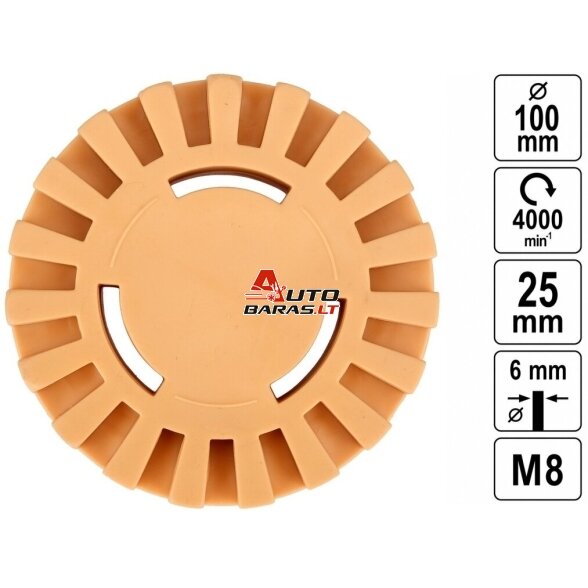 YATO Diskinis trintukas su koteliu klijų šalinimui 100mm 1