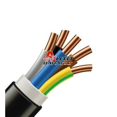Draka CYKY 5x10 mm2 jėgos kabelis (1 m, monolitinis) Draka CYKY 5x10 mm2 jėgos kabelis (1 m, monolitinis)