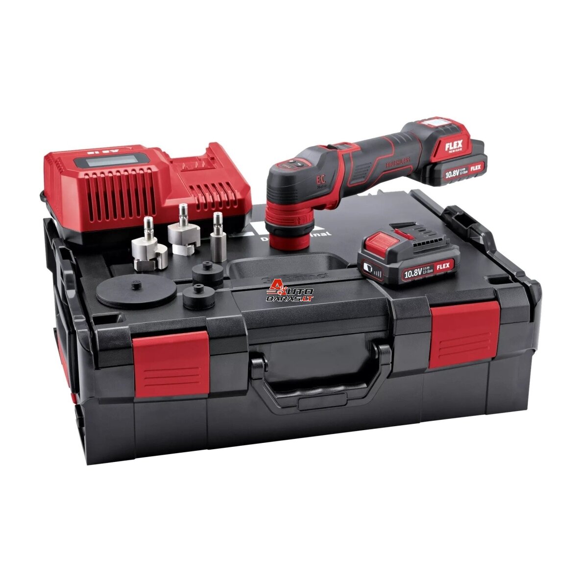 Ekscentrinis akumuliatorinis poliruoklis / šlifuoklis FLEX PXE 80 12,0-EC/2,5 Set - 80mm 12V