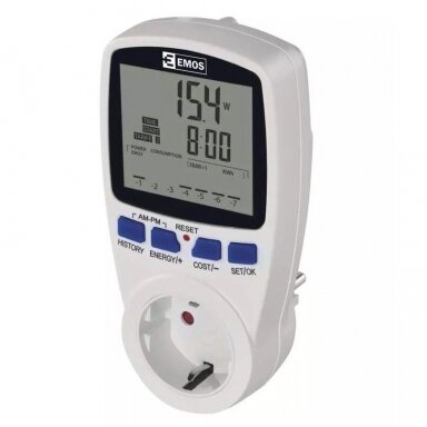 Elektros energijos matuoklis 230Vac, 16A, EMOS Elektros energijos matuoklis 230Vac, 16A, EMOS